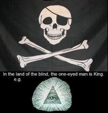 In the land of the blind, the one-eyed man is king.